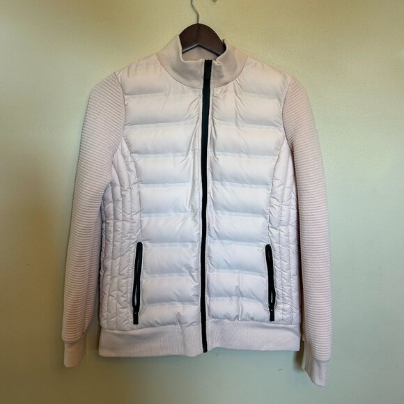 Mark New York Women's Performance Puffer Bomber Jacket Light Pink Sz Small - Picture 1 of 13